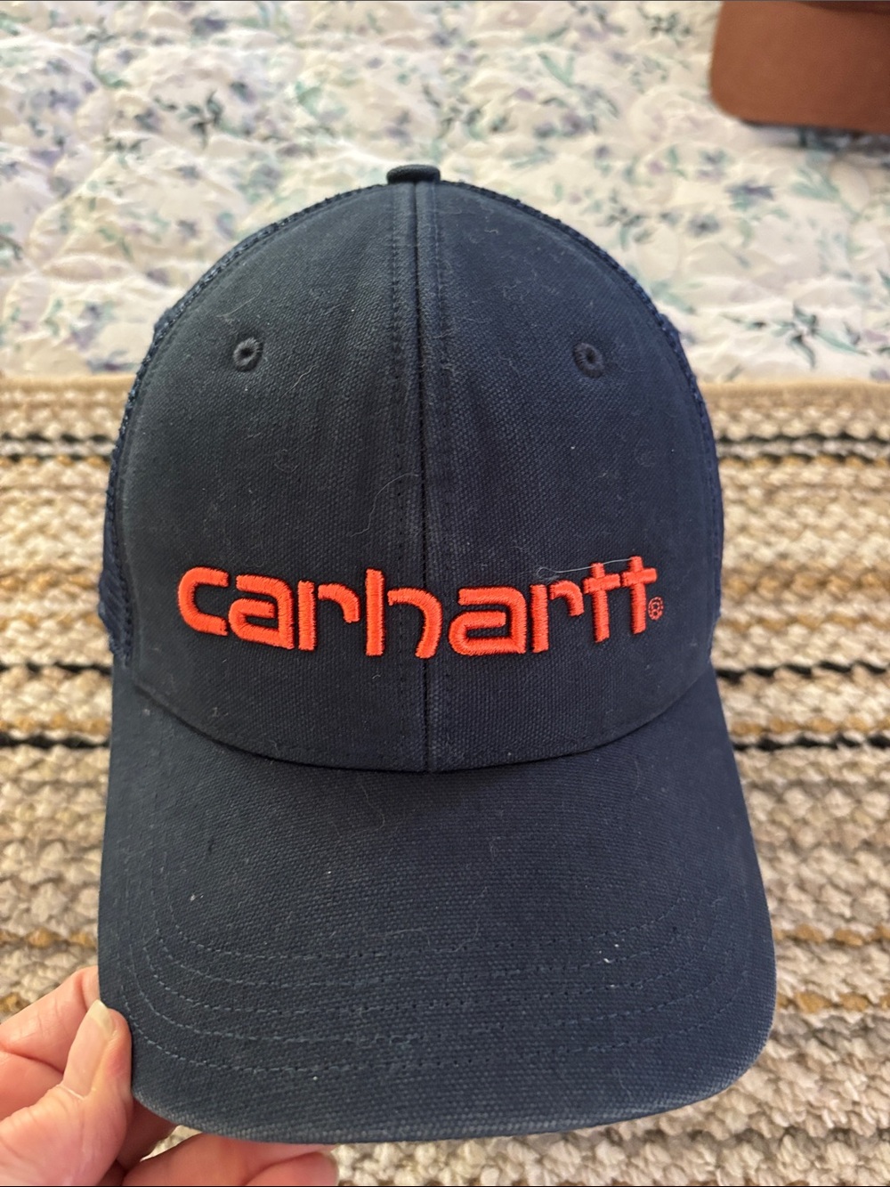 Dark blue snap back Carhartt cap